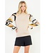 Megan Long Sleeve Mixed Media Top