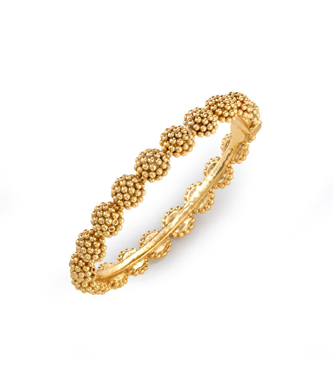 JULISKA Berry Eternity Hinged Bangle, S/M - Gold