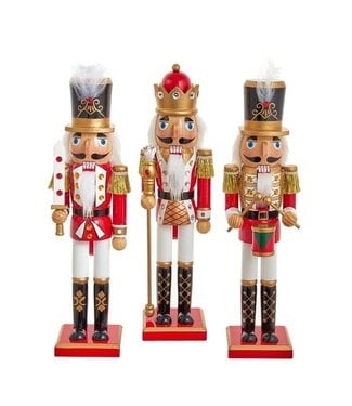 15" Red/ White Nutcracker
