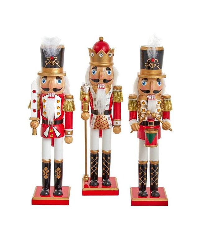 15" Red/ White Nutcracker