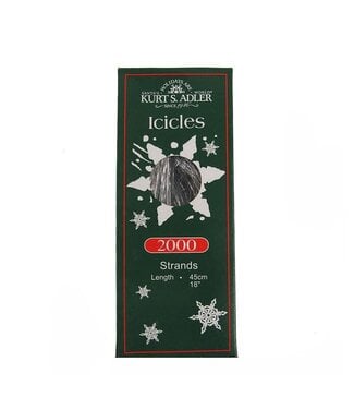 18” 2000 Silver Tinsel Icicle Strands