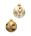 80MM Gold and White Glass Ball Orn