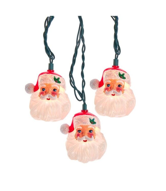 9' UL 10L Santa Head Light Set
