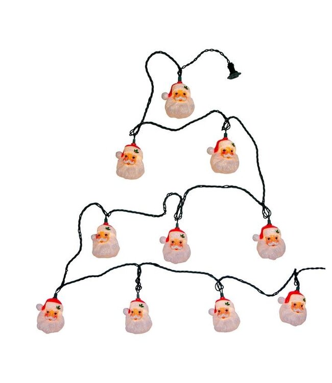 9' UL 10L Santa Head Light Set