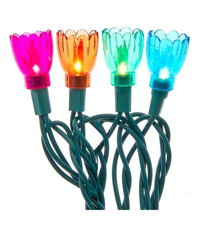 25.5' UL 10-Light Multicolored Tulip Light Set