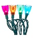 25.5' UL 10-Light Multicolored Tulip Light Set