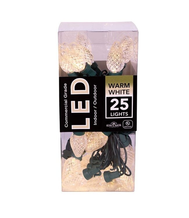 UL25-Light Warm White LED C7 Light Set With Green Wire