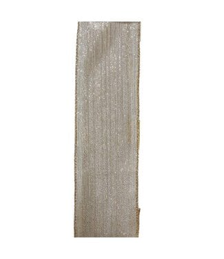 2.5"X10YD Gold Sparkle Double Wire Ribbon