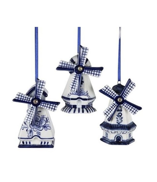 Delft Blue Windmill Ornament