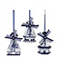 Delft Blue Windmill Ornament