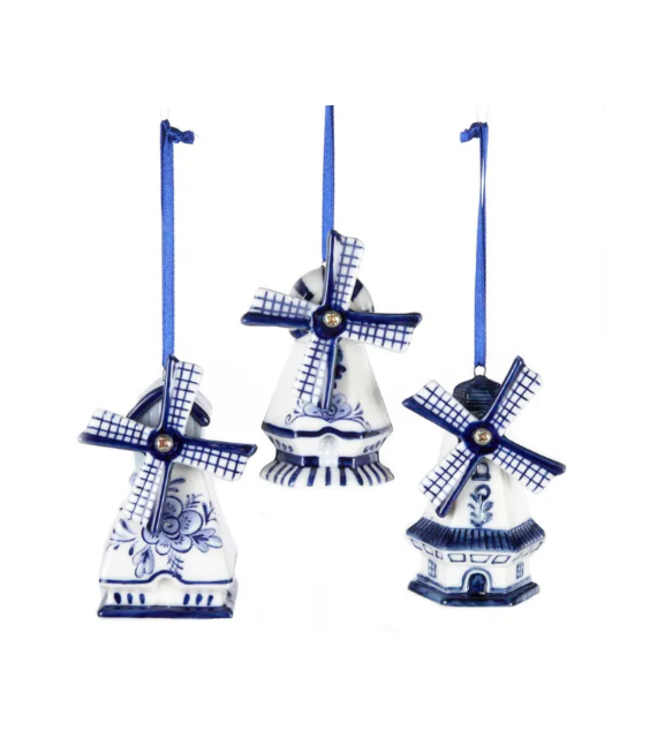 Delft Blue Windmill Ornament