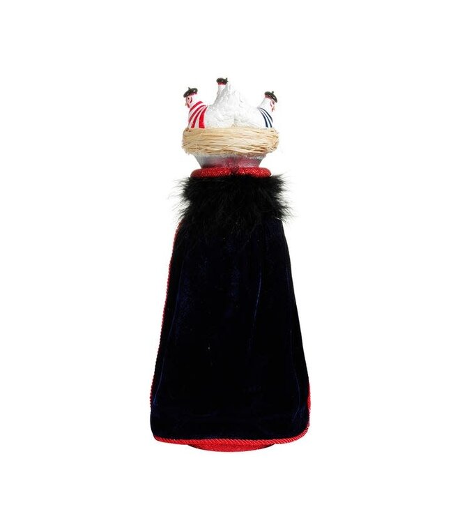 17.5" Hollywood Three French Hens Nutcracker