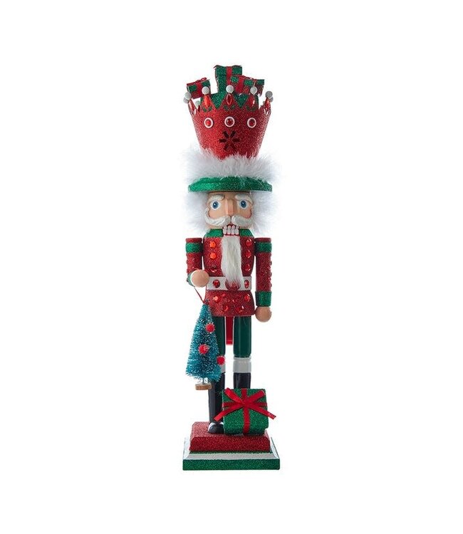 18" Hollywood Red & Green With Presents Nutcracker