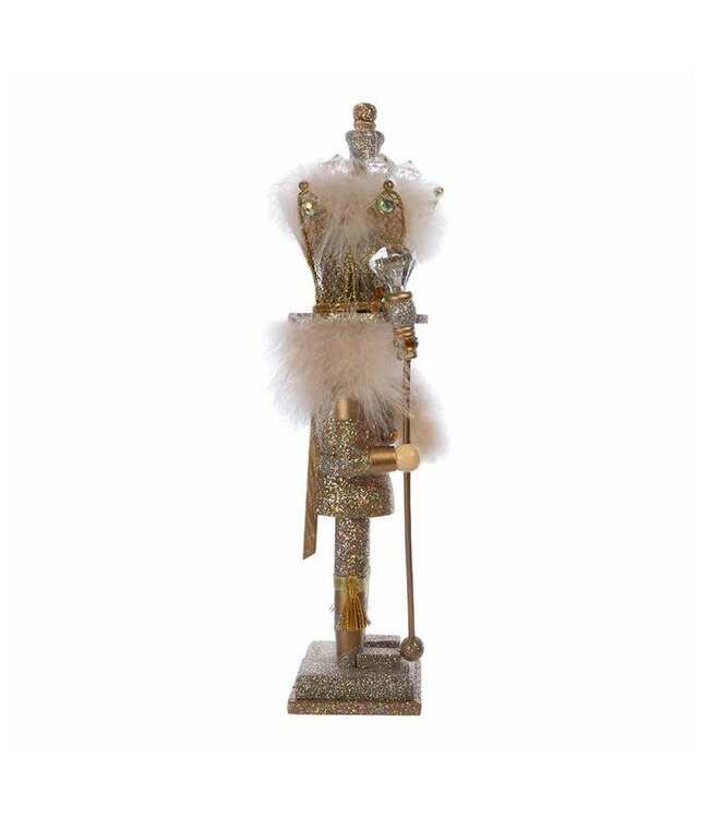 16" Hollywood Nutcrackers™ Platinum and Gold Glittered Nutcracker