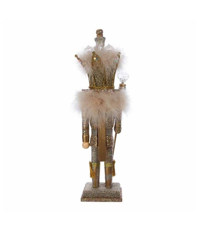 16" Hollywood Nutcrackers™ Platinum and Gold Glittered Nutcracker