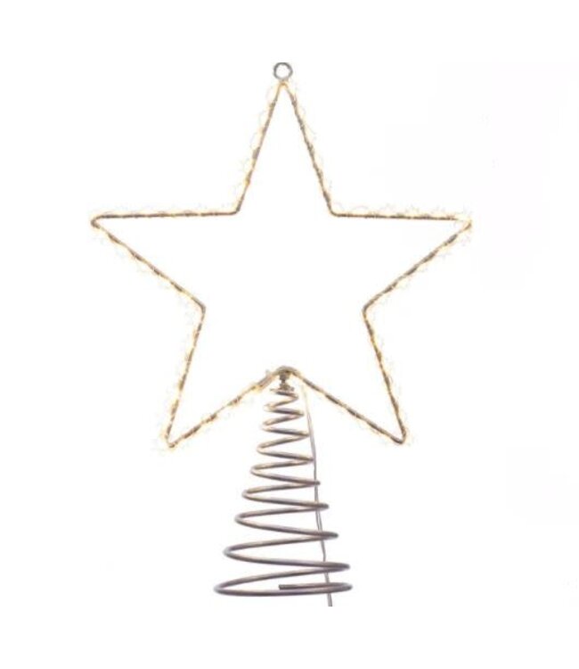 17.5" Metal Wire Lighted LED Star Treetop