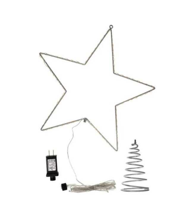 17.5" Metal Wire Lighted LED Star Treetop