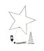 17.5" Metal Wire Lighted LED Star Treetop