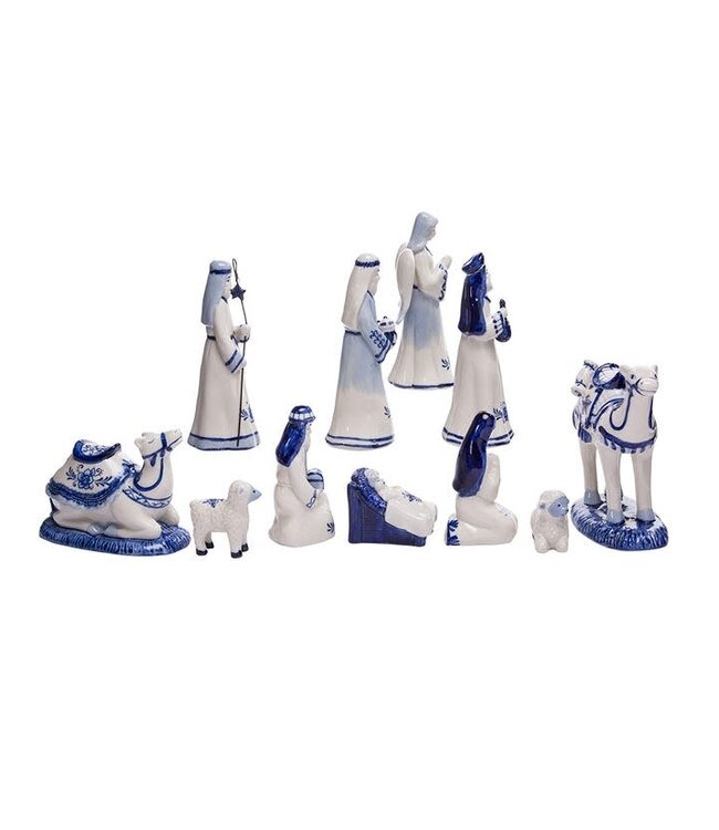 Porcelain Delft Nativity Set