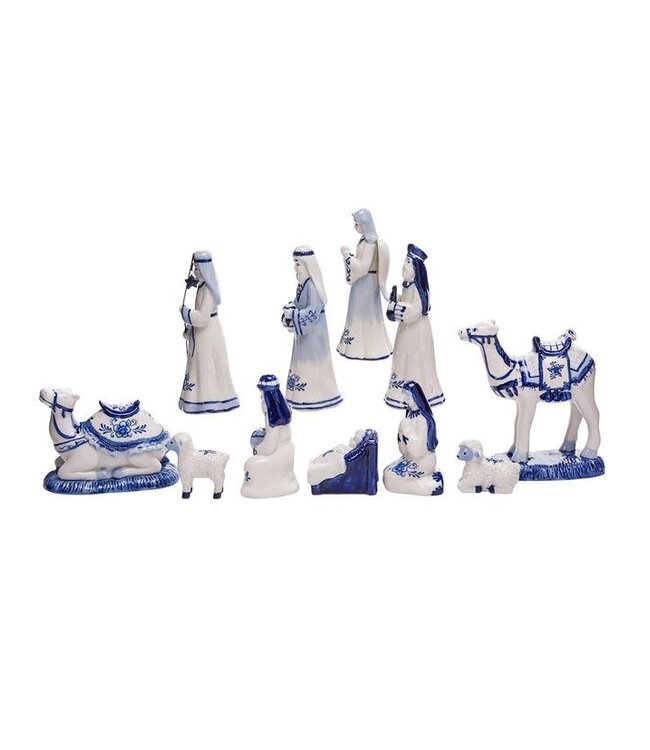Porcelain Delft Nativity Set