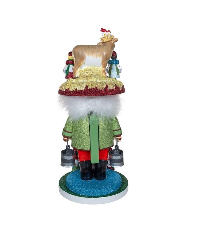 16.5" Hollywood 8 Maids A Milking Nutcracker