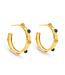 JULISKA Cleopatra Hoop Earrings - Gold/Blue Labradorite