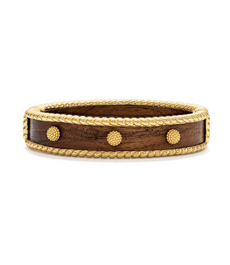 Berry Small Hinged Cuff - Teak