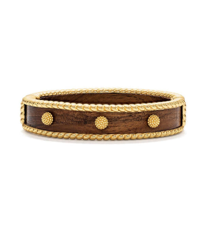 Berry Small Hinged Cuff - Teak