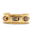 Scarab Family Cuff - Blue Labradorite/Black Agate