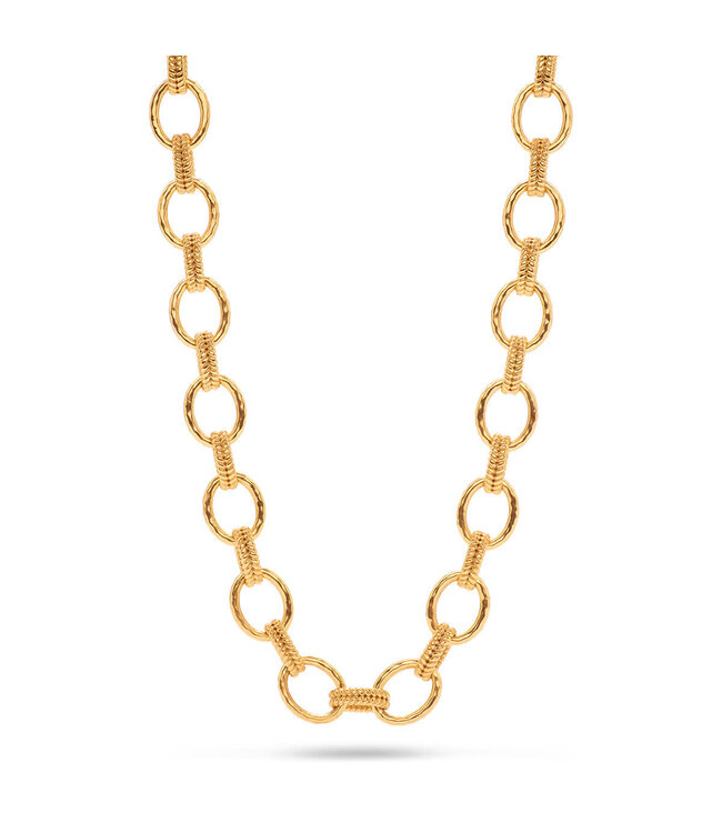 Cleopatra Regal Link Necklace, 16+2" - Gold