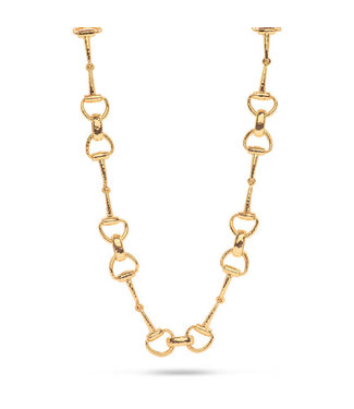 Equestrian Snaffle Bit 20" Chain Necklace - Gold