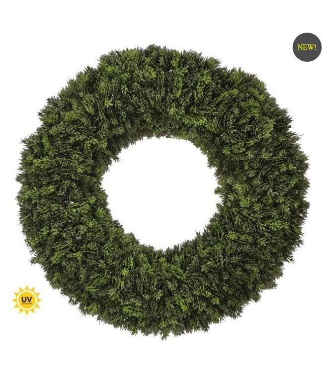 22" UV SOFT TOUCH FOREST CEDAR WREATH