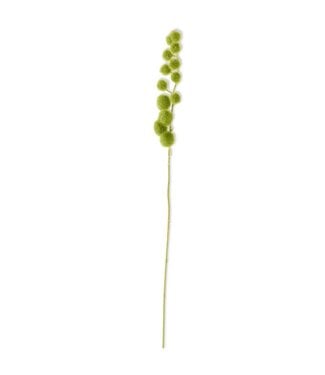 32 Inch Green Flocked Ball Stem