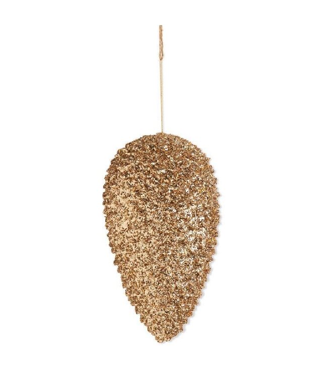 12 Inch Gold Glitter Pinecone