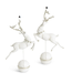 White Reindeers Silver Antlers Spin - Sold Individually