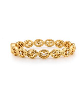 Monique Hinged Bangle - Clear Cubic Zirconia