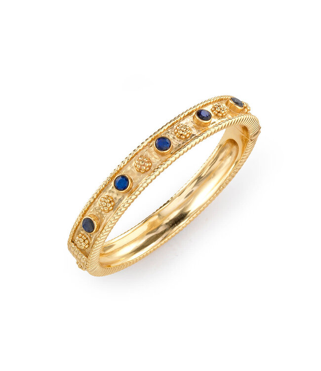 Berry Gem Classic Hinged Bangle - Blue Labradorite