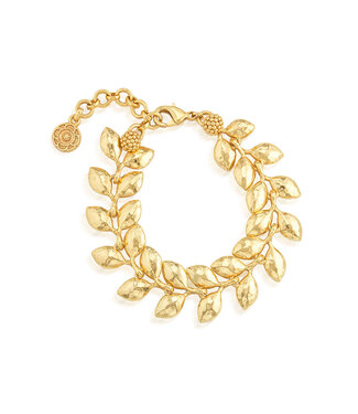 Golden Laurel Link Bracelet