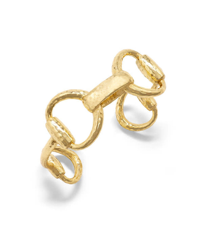 Equestrian Snaffle Bit Cuff - Gold