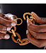 Earth Goddess Link Bracelet, 7+1.5" - Teak