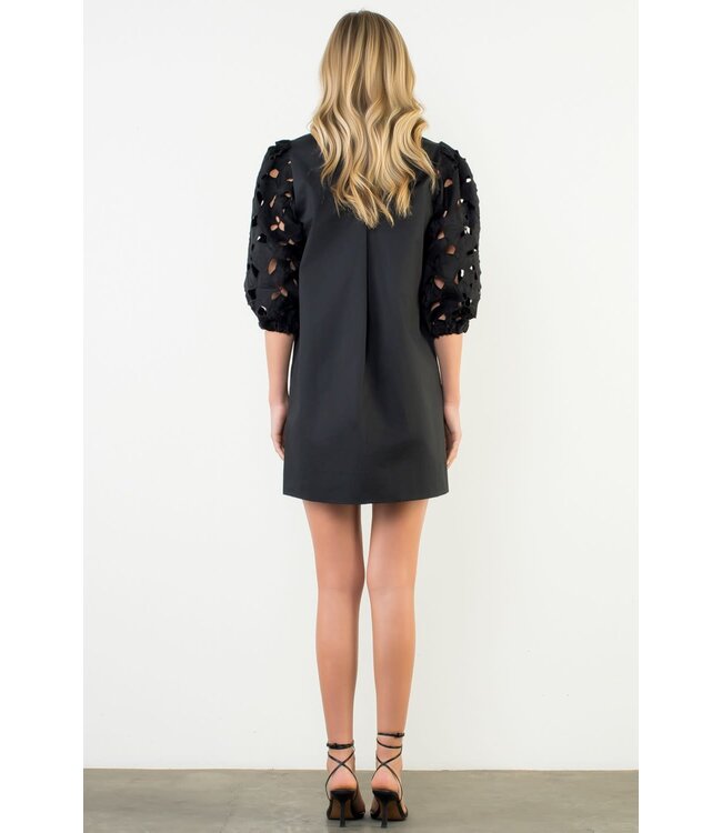 Hannah Eyelet Detail Short Sleeve Dress