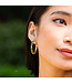Berry Gem Medium Hoop Earrings - Malachite