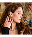 Monique Gem Post Earrings - Blue Labradorite