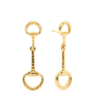 Equestrian Snaffle Bit Earrings - Gold