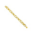 Bangkok Bamboo Link Bracelet, 7.25" - Gold/Green Enamel