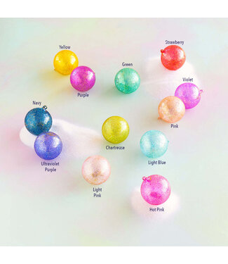 GLITTERVILLE Rainbow Sparkle Ball Ornament - Sold Individually