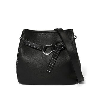 BRIGHTON Black Pretty Tough Arch Cade Convertible Hobo Bag