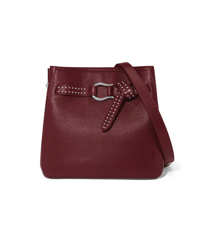BRIGHTON Cade Convertible Hobo Bag Garnet