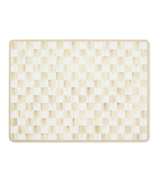 MACKENZIE CHILDS Mocha Check Cork Back Placemats - Set of 4