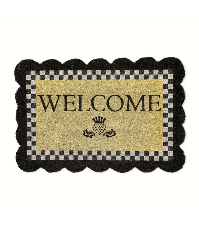 MACKENZIE CHILDS Scalloped Welcome Entrance Mat